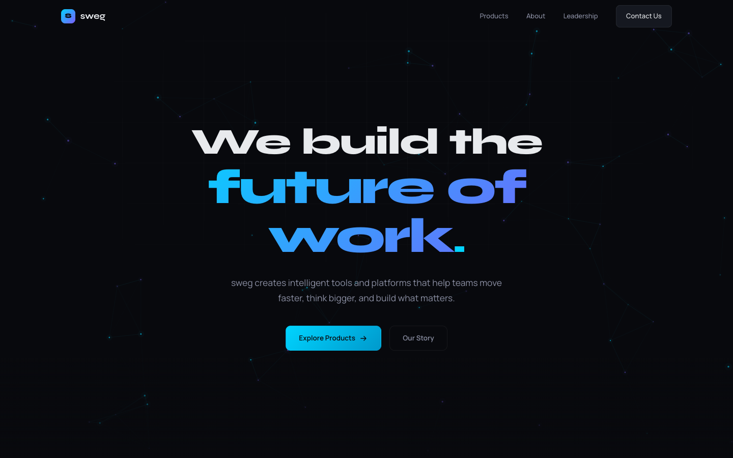 sweg — Intelligence at Scale